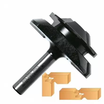 Leman - Mèche de défonceuse pour bouvetage à 45° (Queue 8mm)