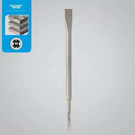 LEMAN - Burin plat SDS+ 20 ou 40 mm en acier traité haute résistance