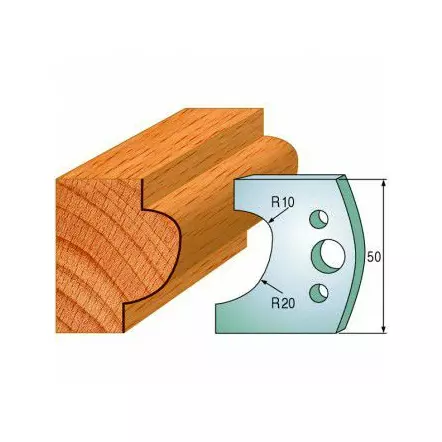 CMT - Jeu de 2 fers de toupie Ht 50 mm