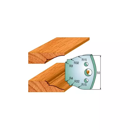 CMT - Jeu de 2 fers de toupie Ht 50 mm