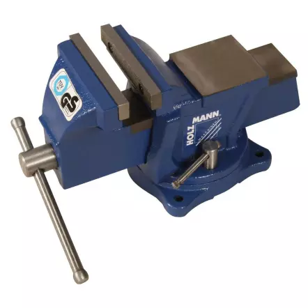 WBS100N - Étau d'établi en fonte sur base tournante - Ouverture : 80 mm