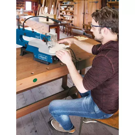 SCHEPPACH - Deco XL Scie à chantourner (variateur de vitesse et pédale de commande inclus) - 230-240V 50Hz 125W