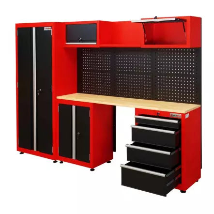 WESS13 - Ensemble d'étali d'atelier avec armoire - 13 éléments