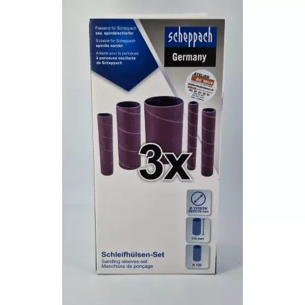 SCHEPPACH - Assortiment de manchons abrasifs gr240 pour OSM100 et OSM600