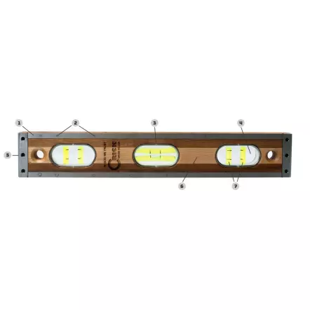 Crick - Niveau à bulle de précision en bois - 60 ou 122 cm