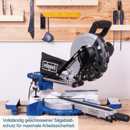 HM254 - Scie à onglet 230V 2000W - Lame Ø 255mm (60 dents) Multimatériaux + 1 lame 48 dents OFFERTE !