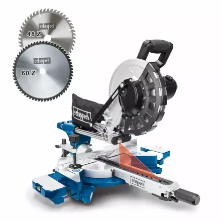 HM254 - Scie à onglet 230V 2000W - Lame Ø 255mm (60 dents) Multimatériaux + 1 lame 48 dents OFFERTE !