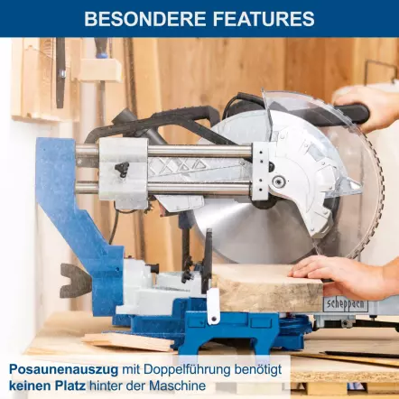 HM305SL - Scie à onglet Radiale à double glissière fixe - Lame ø305mm - Inclinable à +/-48° 2000W