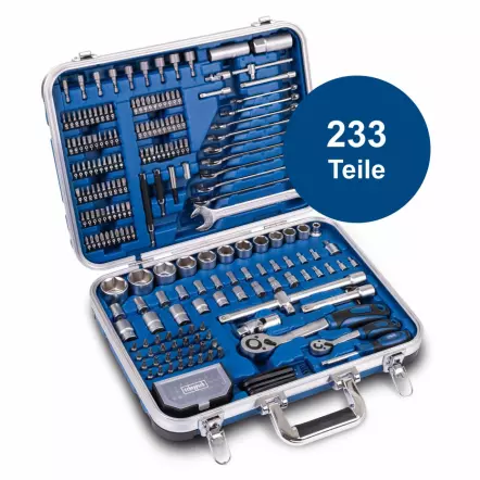TB235 - Malette à Outils - Ensemble d'outils de 233 pièces dans un boîtier en plastique ABS robuste
