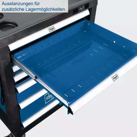 TW1000 - Servante d'atelier 770 x 460 x 970 mm - Inclus 263 Outils