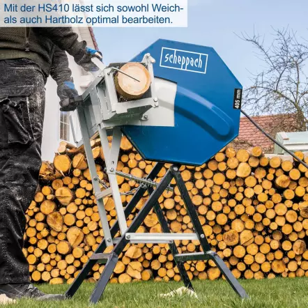 HS410 - Scie à bûches basculante - Lame ø405 mm - Coupe ø140 mm 230V 2200W