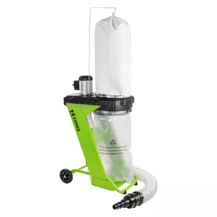ZI-ASA550B - Aspirateur à copeaux de bois pour Atelier - 230V 550 W 75 Litres 1150 m3/h avec adaptateurs