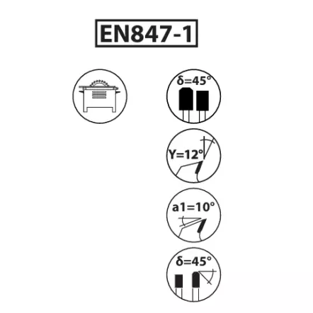 Lame de mise à format panneaux dérivés du bois - Trapézoïdale Plate (TP) ø200 à 350 mm