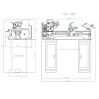 METALPROFI - JY250V-F Tour à Métaux 230V - Entrepointes 550 mm - 750 W - 5