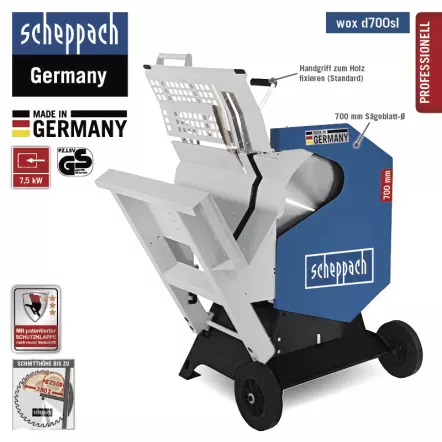 SCHEPPACH - WOX D700SL Scie à Bûches PRO ø700mm 400V