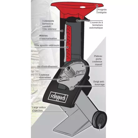 BIOSTAR 3000 - Broyeur de végétaux - 3000 W / 3500W - Ø maxi. des branches 50 mm