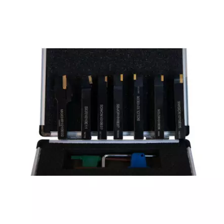HS-DM10 - Coffret de 7 outils de tournage à plaquettes section 10 mm