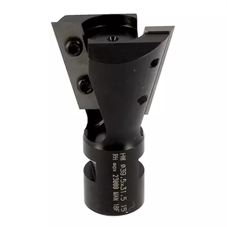 Porte-outil queue d'aronde 15° pour assemblage de charpente