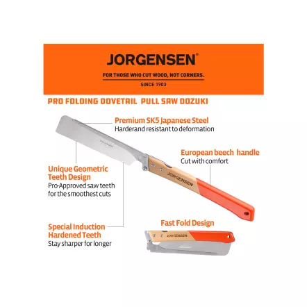 Scie japonaise pliante professionnelle de 240 mm