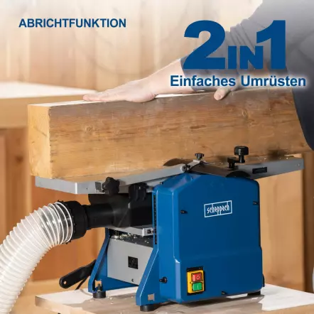 HMS850 - Raboteuse Dégauchisseuse Combinée - 1250W - Largeur 204 mm