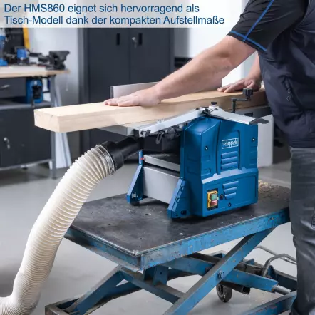 HMS860 - Raboteuse Dégauchisseuse Combinée - 1500W - Largeur 204 mm