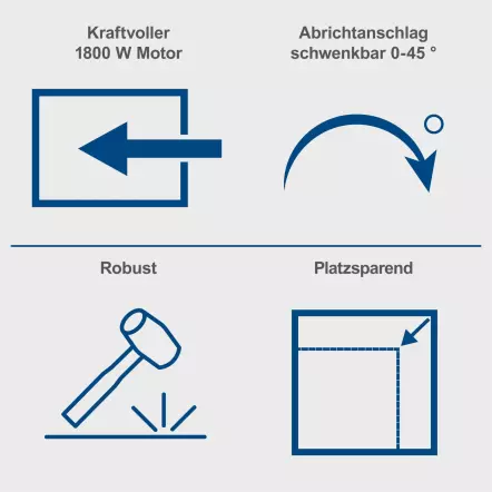 HMS1250 - Dégauchisseuse-Raboteuse largeur de passe 305 mm - Puissance 1800 W