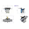 HOLZPROFI - ADM410 Raboteuse Dégauchisseuse - Largeur dégauchissage 410 mm - 3000 W - 230V ou 400V - 3