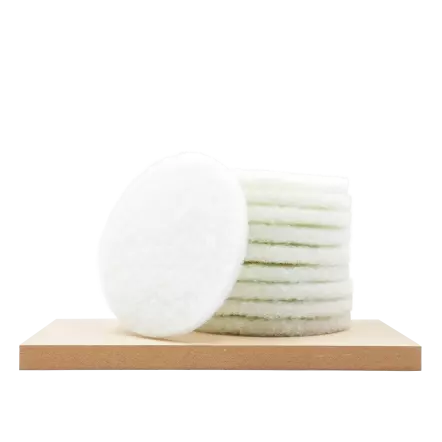 Pad blanc rond - ø150mm (ép. 10mm) pour appliquer mécaniquement avec une ponceuse orbitale