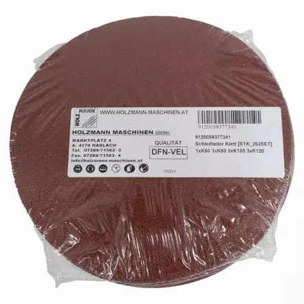 Lot de 5 disques abrasifs ø203 mm pour ponceuse - Grain 60, 80, 100, 120, 150 et panachage