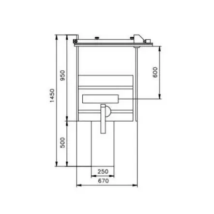 HOLZPROFI - OP201 - Scie Circulaire sur Table avec Potence - Hauteur de coupe 75 mm - Table 500 x 600 - 2200 W