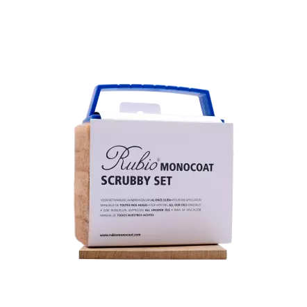 Scrubby Set - 5 Pads beiges et 1 Poignée Scrubby