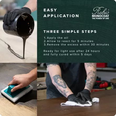 Oil + 2C Set - Intérieur - COULEURS (Pigmentée) Huile Bois Monocouche Ecologique & Accélérateur