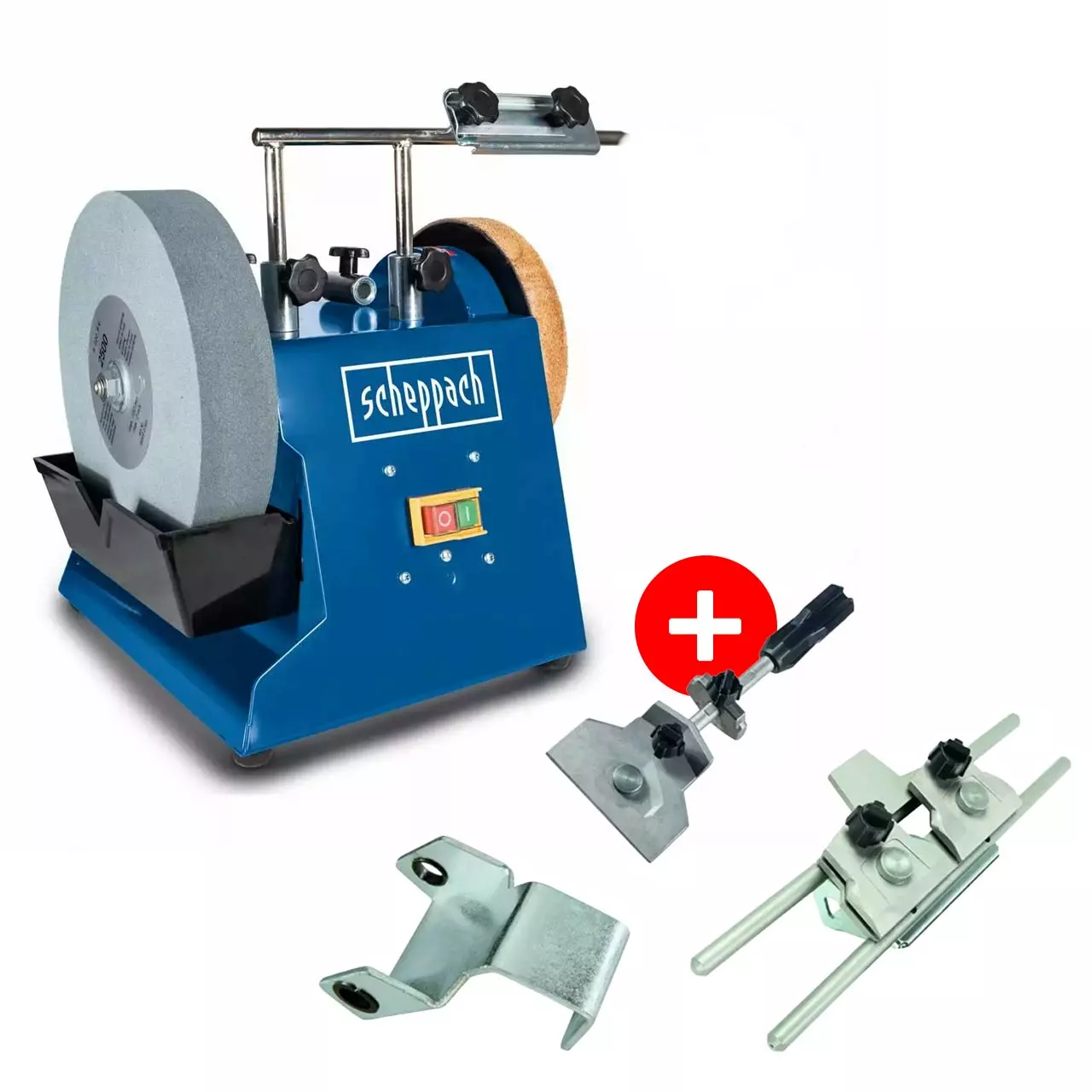 Pack Affûteuse à eau TIGER2500 Scheppach et Kit dispositifs Kit1 | Atelier des boiseux