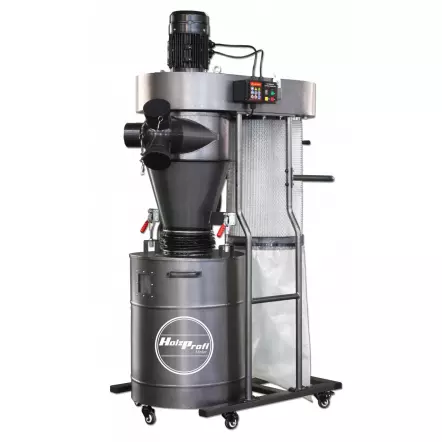 HOLZPROFI MAKER - AC150 - Système d'Aspiration Cyclone Double Filtration 150L / 1350 m3 / heure - 230 V / 1500 W (2CV)