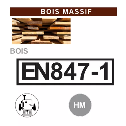 Mèche à rainer à droite (différents diamètres disponibles)