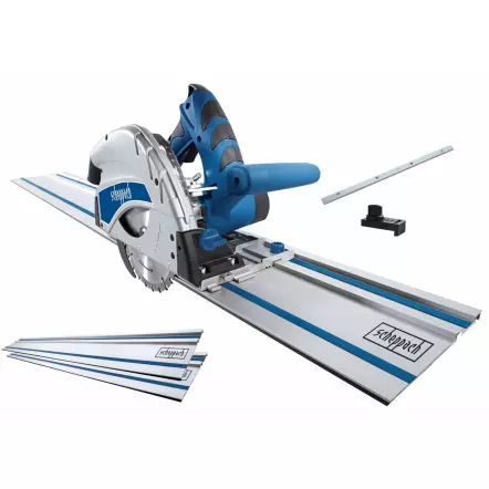 PL55 - Scie plongeante 1200 W (2 x rails 700 mm, 1 lame Ø 160mm 24 dents + accessoires)