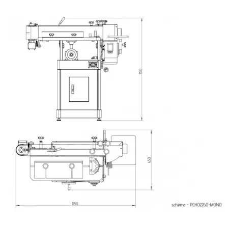 HOLZPROFI MAKER - PCHO2260 - Ponceuse de chants oscillante - 2260x150mm - 2200W / 3CV / 230V / 50Hz