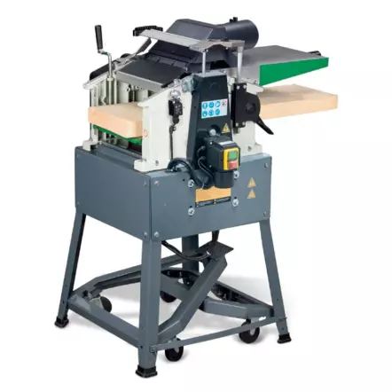 HOLZSTAR - ADH 260 - Dégauchisseuse-Raboteuse d'Atelier avec Support à roulettes intégré - Largeur rabot 260 mm