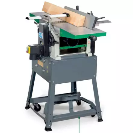 HOLZSTAR - ADH 260 - Dégauchisseuse-Raboteuse d'Atelier avec Support à roulettes intégré - Largeur rabot 260 mm