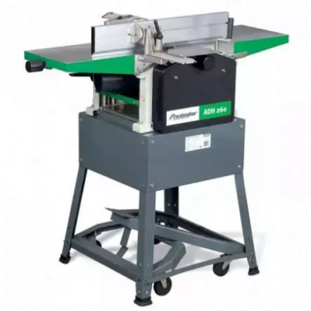HOLZSTAR - ADH 260 - Dégauchisseuse-Raboteuse d'Atelier avec Support à roulettes intégré - Largeur rabot 260 mm