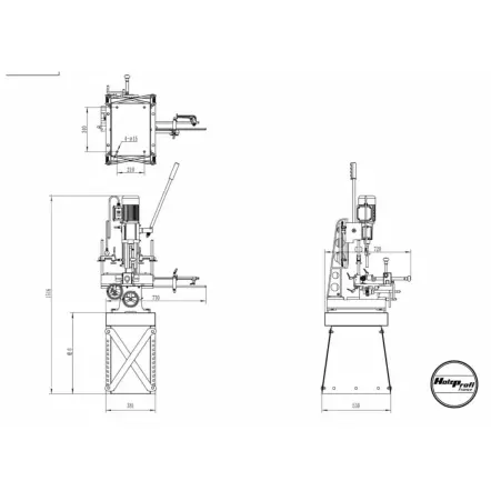 MAB01M - Mortaiseuse à bédane carré Professionnelle - Profondeur 76 mm - HOLZPROFI MAKER