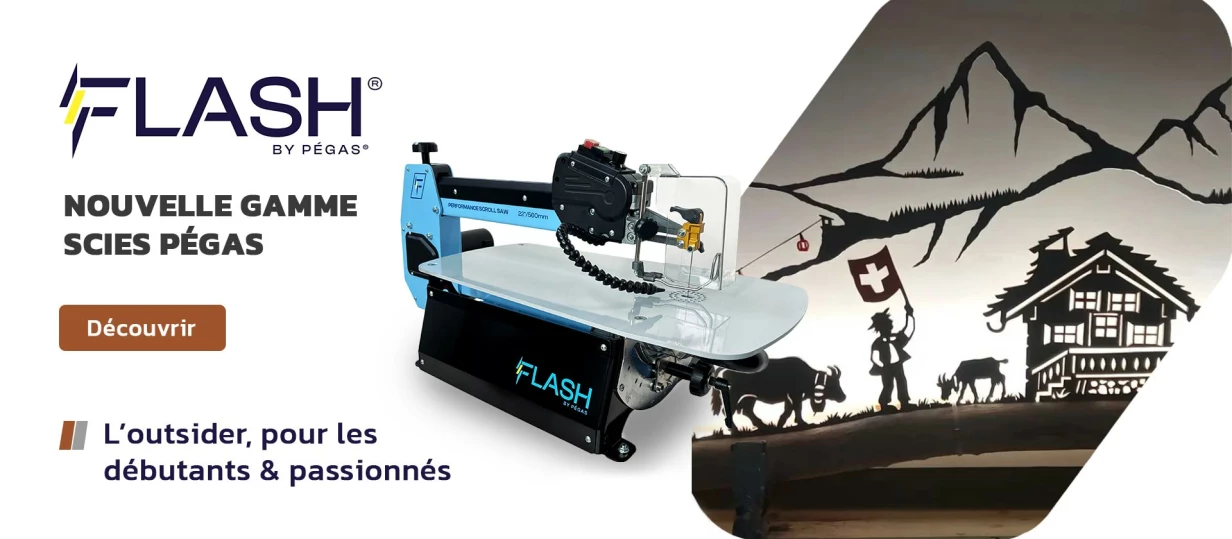 Nouvelles Scies à chantourner Flash by Pégas
