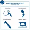 HC06 - Compresseur - 8 bar Réservoir 6 L Sans huile - Comprend un kit d'accessoires 5 pièces et un tuyau de 5 m - 2