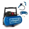 HC06 - Compresseur - 8 bar Réservoir 6 L Sans huile - Comprend un kit d'accessoires 5 pièces et un tuyau de 5 m - 1