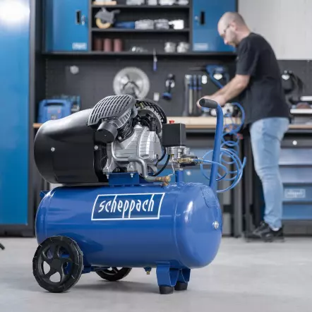 HC52DC - Compresseur d'air bi-cylindre  50L 230V 50Hz 2200W 3CV 412 L/min.