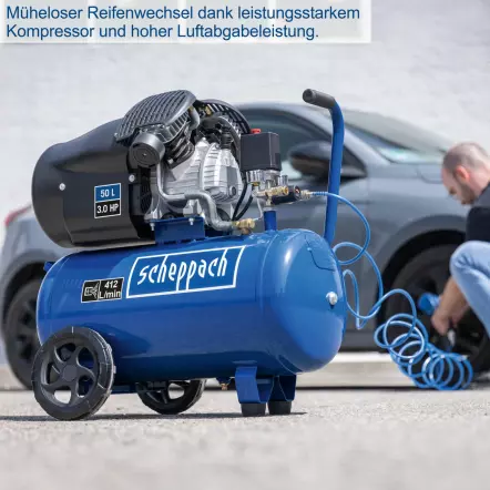 HC53DC - Compresseur à double cylindre 50L - 230V 10 bar 50Hz 2200W 3CV