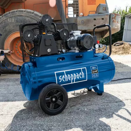 HC550TC - Compresseur 230 V - 10 bar 100 L 3 CV - Débit d'aspiration : 550 l/min - Socle mobile