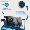 HC550TC - Compresseur 230 V - 10 bar 100 L 3 CV - Débit d'aspiration : 550 l/min - Socle mobile - 6