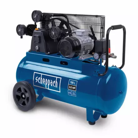 HC550TC - Compresseur 230 V - 10 bar 100 L 3 CV - Débit d'aspiration : 550 l/min - Socle mobile