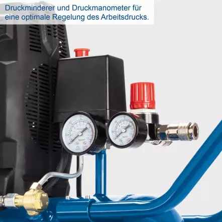 HC25Si - Compresseur ultra-silencieux - Puissance : 1 100 W Pression de service : 8 bars - Capacité : 24 L